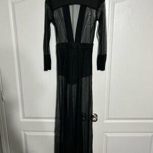 Elegant Black Sheer Dress